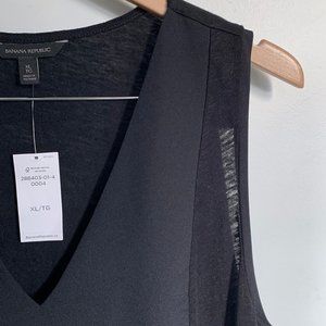 NWOT Banana Republic Mixed Media linen tank